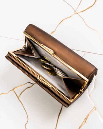 Dámska koženkovo/kožená peňaženka hnedá - Peterson Haya