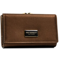 Dámska koženkovo/kožená peňaženka hnedá - Peterson Haya
