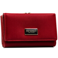 Dámska koženkovo/kožená peňaženka červená - Peterson Haya