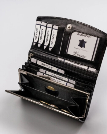 Dámska kožená peňaženka čierna - Rovicky Frieda