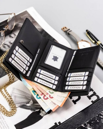 Dámska kožená peňaženka čierna - Rovicky Gabra