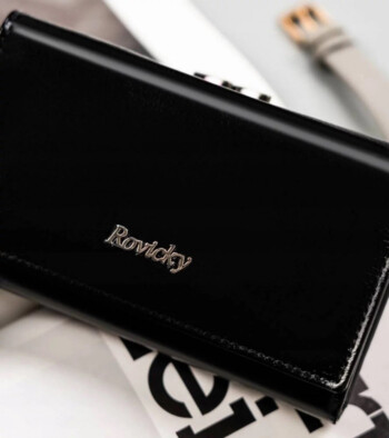 Dámska kožená peňaženka čierna - Rovicky Gabra