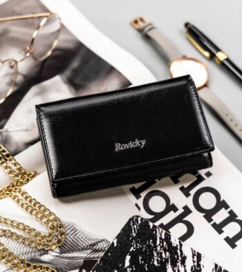 Dámska kožená peňaženka čierna - Rovicky Gabra