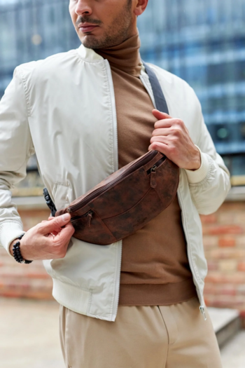 Pánska kožená ľadvinka hnedá - Peterson Radom