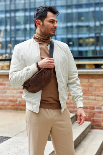 Pánska kožená ľadvinka hnedá - Peterson Radom