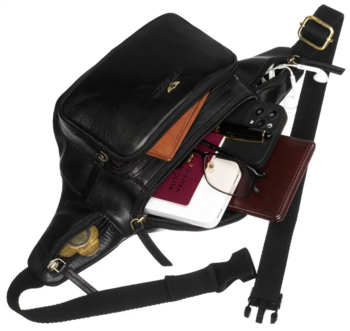 Pánska kožená ľadvinka čierna - Peterson Nikandr