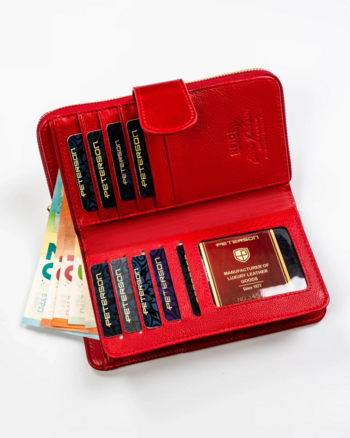 Dámska kožená peňaženka červená - Peterson Asim