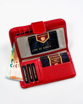 Dámska kožená peňaženka červená - Peterson Asim