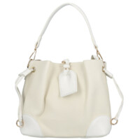 Dámska kabelka na rameno krémová/biela - Firenze Lamisia