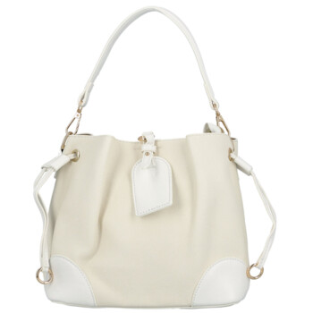 Dámska kabelka na rameno krémová/biela - Firenze Lamisia