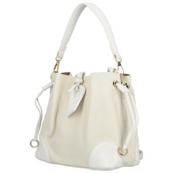 Dámska kabelka na rameno krémová/biela - Firenze Lamisia