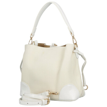 Dámska kabelka na rameno krémová/biela - Firenze Lamisia