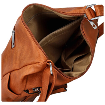 Dámska crossbody kabelka koňaková - Firenze Olefis