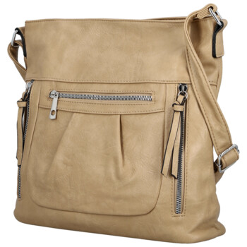 Dámska crossbody kabelka béžová - Firenze Angelis