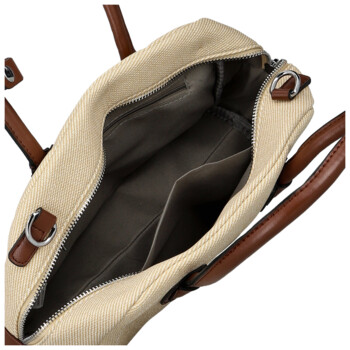 Dámska kabelka do ruky krémová/hnedá - Firenze Leesha