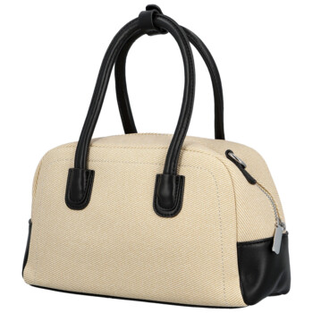 Dámska kabelka do ruky krémová/čierna - Firenze Leesha