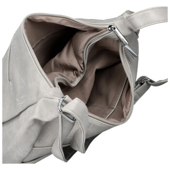 Dámska crossbody kabelka svetlo šedá - Firenze Ricco