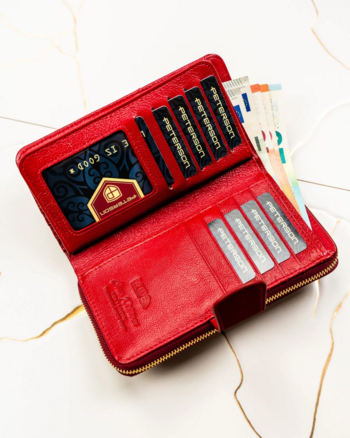 Dámska kožená peňaženka červená - Peterson Kosina