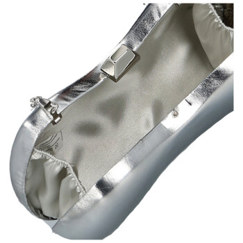 Dámska listová kabelka strieborná - Michelle Moon Editta