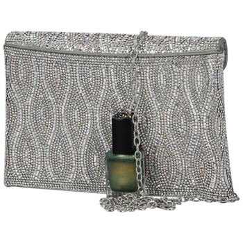 Dámska listová kabelka strieborná - Michelle Moon Aika