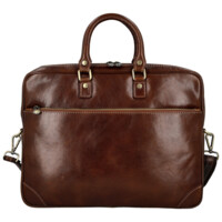 Kožená business taška hnedá - Delami Vera Pelle Evarist