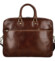 Kožená business taška hnedá - Delami Vera Pelle Evarist