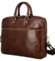 Kožená business taška hnedá - Delami Vera Pelle Evarist