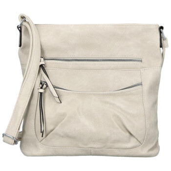 Dámska crossbody kabelka krémová - Firenze Ganna