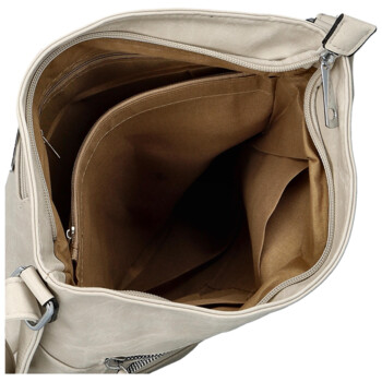 Dámska crossbody kabelka krémová - Firenze Ganna