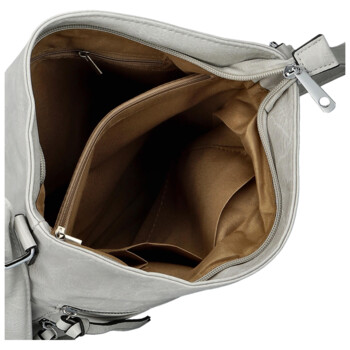 Dámska crossbody kabelka svetlo šedá - Firenze Ganna