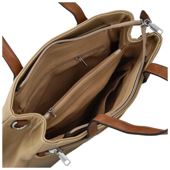 Dámska kabelka cez rameno pieskovo hnedá - Firenze Luisa Two