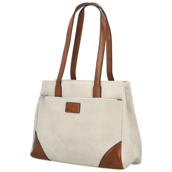 Dámska kabelka cez rameno svetlo béžová - Firenze Luisa