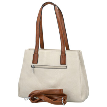 Dámska kabelka cez rameno svetlo béžová - Firenze Luisa