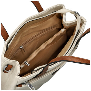 Dámska kabelka cez rameno svetlo béžová - Firenze Luisa