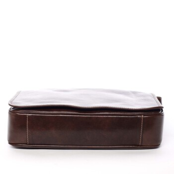 Pánska kožená crossbody kabelka hnedá - Delami Mohex