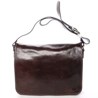 Pánska kožená crossbody kabelka hnedá - Delami Mohex