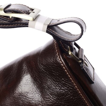 Pánska kožená crossbody kabelka hnedá - Delami Mohex