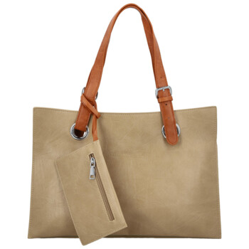 Dámska kabelka cez rameno tmavo béžová - Firenze Melisa