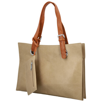 Dámska kabelka cez rameno tmavo béžová - Firenze Melisa