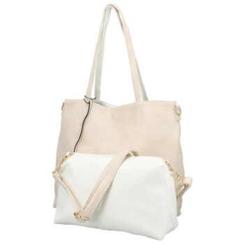 Dámska moderná kabelka cez rameno béžová - Firenze Prestige 2v1