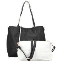 Dámska moderná kabelka cez rameno čierna - Firenze Prestige 2v1 Two
