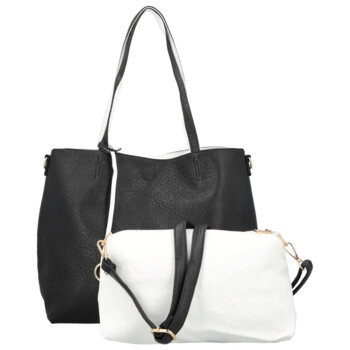 Dámska moderná kabelka cez rameno čierna - Firenze Prestige 2v1 Two