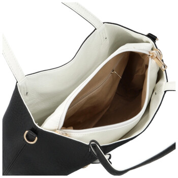 Dámska moderná kabelka cez rameno čierna - Firenze Prestige 2v1 Two