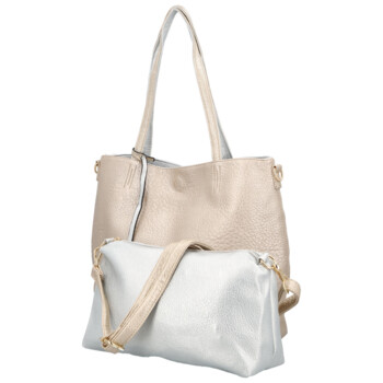 Dámska moderná kabelka cez rameno zlatá - Firenze Prestige 2v1