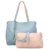 Dámska moderná kabelka cez rameno džínsovo modrá - Firenze Prestige 2v1