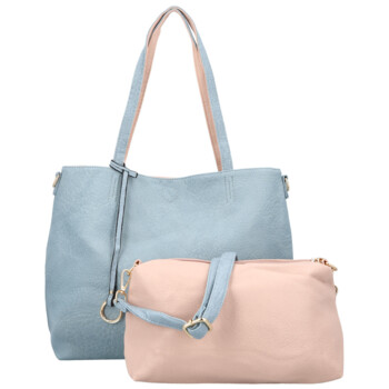 Dámska moderná kabelka cez rameno džínsovo modrá - Firenze Prestige 2v1