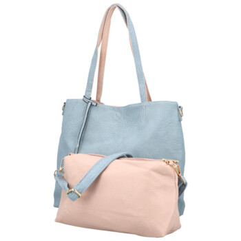 Dámska moderná kabelka cez rameno džínsovo modrá - Firenze Prestige 2v1