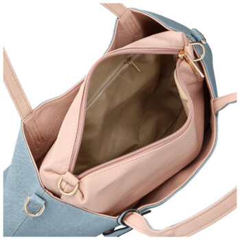 Dámska moderná kabelka cez rameno džínsovo modrá - Firenze Prestige 2v1