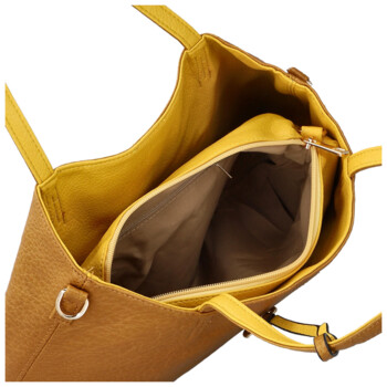 Dámska moderná kabelka cez rameno koňaková - Firenze Prestige 2v1