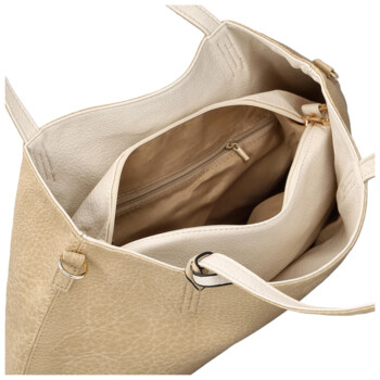 Dámska moderná kabelka cez rameno tmavo béžová - Firenze Prestige 2v1